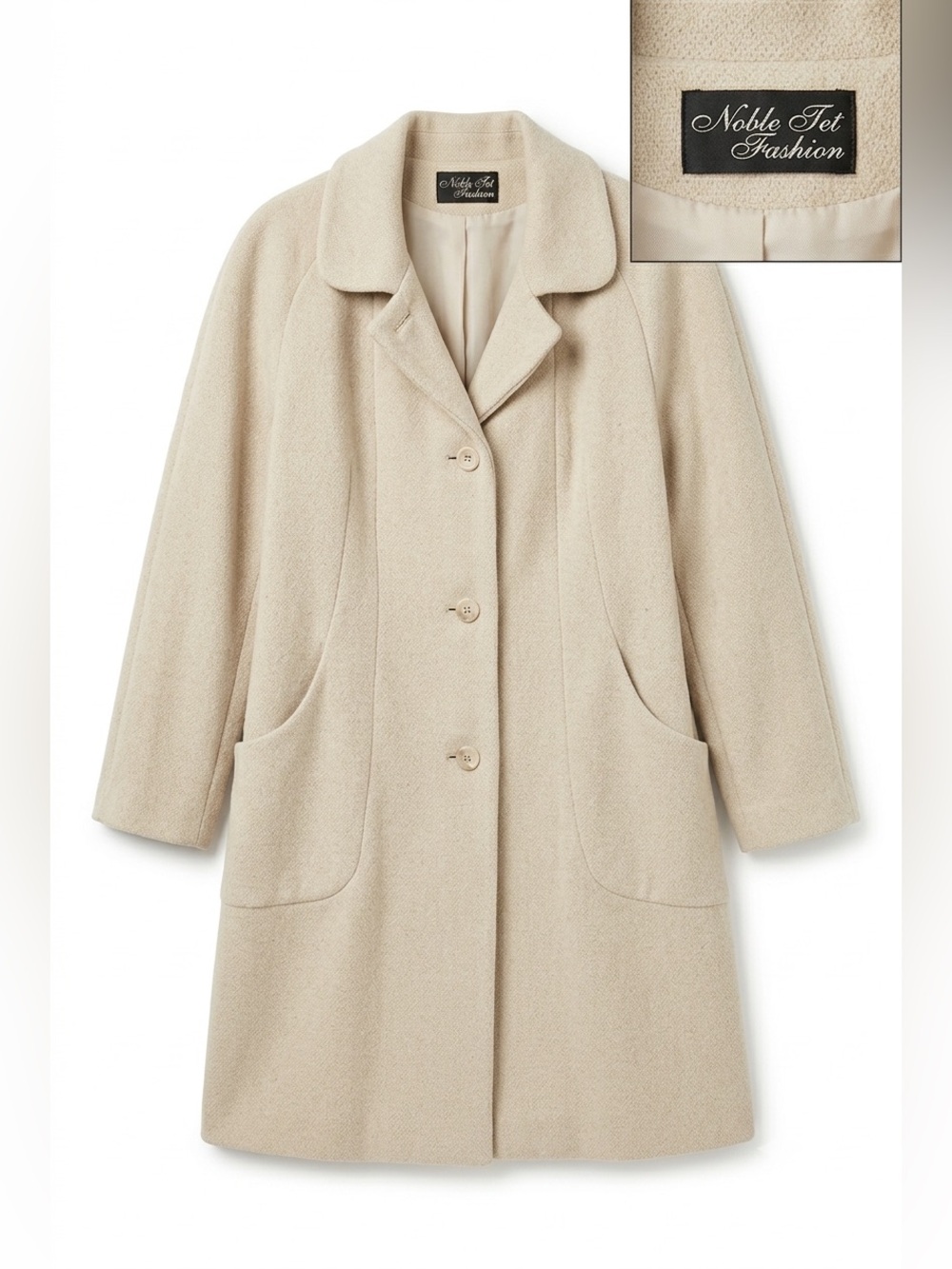 Chic Cream Trench Coat for Women